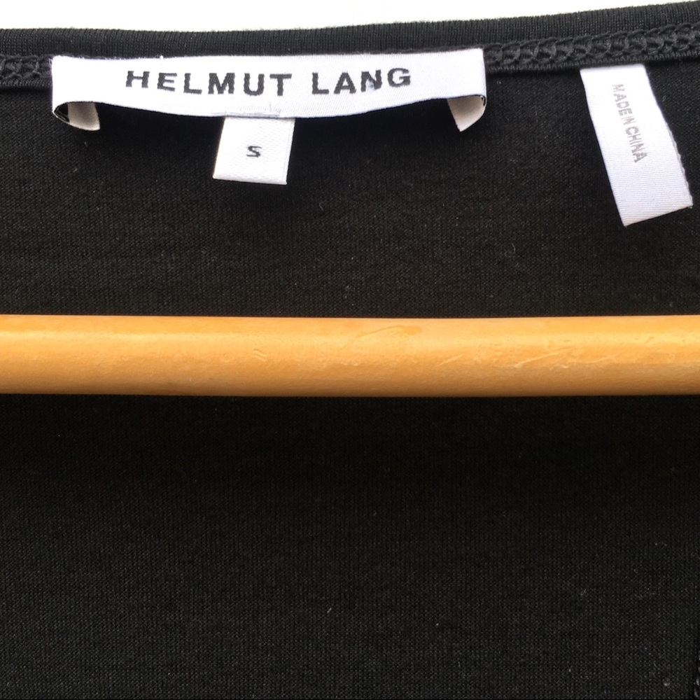 Helmut Lang Modal Seamed Scoop Neck Tee Shirt - Picture 6 of 7
